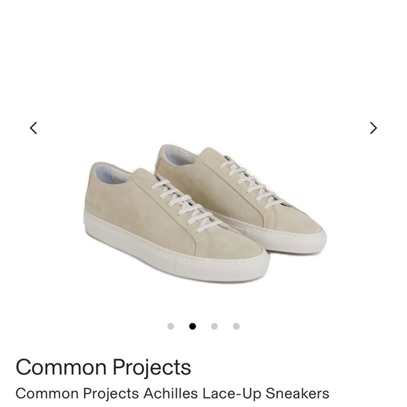 Common Projects Achilles Lace Up Sneakers Nude Size EU 37 Women - Picture 1 of 6
